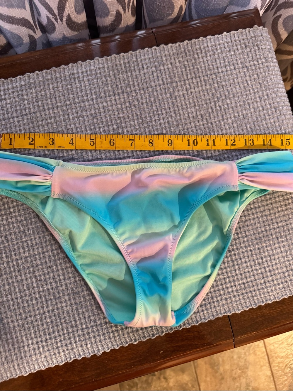 Victoria's Secret Pastel Ombre Bikini Bottoms - Mint, Aqua & Pink - Picture 6 of 7